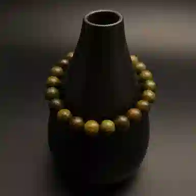 耳玺 国潮新中式复古文玩盘玩考试考公考研上岸转运珠 绿檀 手串 男女同款情侣款