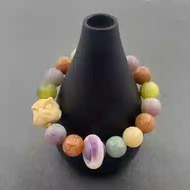 耳玺 六字真言霸气醒狮平安顺遂国风文玩高级感吉祥如意好运连连招财进宝#平安 菩提根 手串 男女同款情侣款