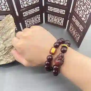 耳玺 糖心老料民族风文玩新中式国潮招财进宝文玩串珠考研转运珠吉祥如意平安顺遂配饰#招财#好运 菩提子/菩提籽 手串 男女同款情侣款