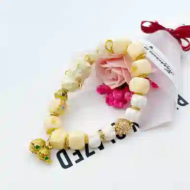 耳玺 日月星辰度母新中式国潮纳福招财文玩复古转运好运小众创意考公 菩提根 手串 男女同款情侣款