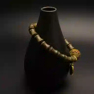 耳玺 国潮新中式复古文玩盘玩考试考公考研上岸转运珠 绿檀 手串 男女同款情侣款