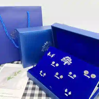 耳玺 美式复古高街嘻哈耳饰小清新氛围感花朵日常轻奢配饰 多色水晶 耳钉 男女同款情侣款