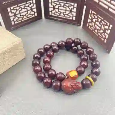 耳玺 糖心老料民族风文玩新中式国潮招财进宝文玩串珠考研转运珠吉祥如意平安顺遂配饰#招财#好运 菩提子/菩提籽 手串 男女同款情侣款