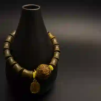 耳玺 国潮新中式复古文玩盘玩考试考公考研上岸转运珠 绿檀 手串 男女同款情侣款