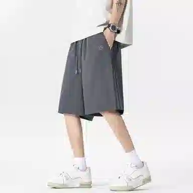 普鲁士多特蒙德 美式复古三条杠凉感速干运动五分休闲短裤 男女同款