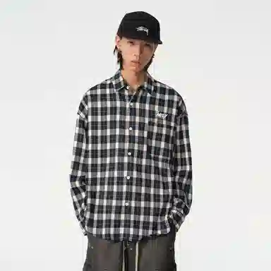 NELY Retro Plaid Shirt Jacket