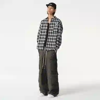 NELY Retro Plaid Shirt Jacket