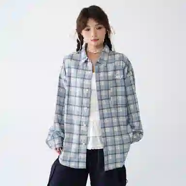 NELY Retro Plaid Shirt Jacket