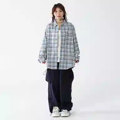 NELY Retro Plaid Shirt Jacket