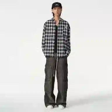 NELY Retro Plaid Shirt Jacket