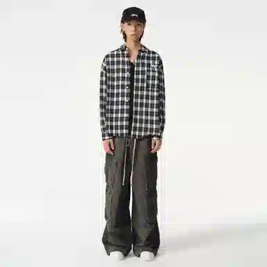 NELY Retro Plaid Shirt Jacket