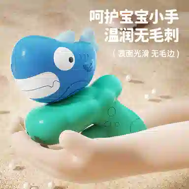 绒绒熊 卡通戏水呲水枪鲨鱼迷你户外亲子互动洗澡喷水小水枪 枪型玩具