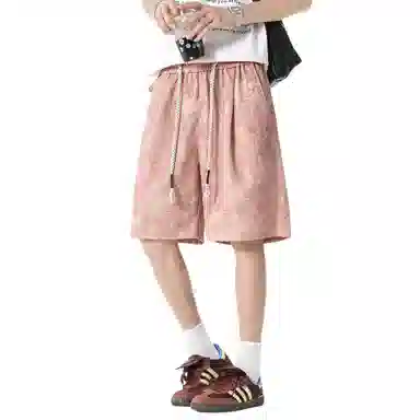 寻星记 美式百搭时尚舒适宽松夏季扎染薄款冰丝五分裤无性别主义基础款氛围慵懒感青少年青春流行显瘦系带凉爽休闲短裤 男女同款