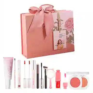 云诗茗 粉漾绮梦礼盒彩妆套装 持久易上色自然 旅行装日常化妆品全套 十件套