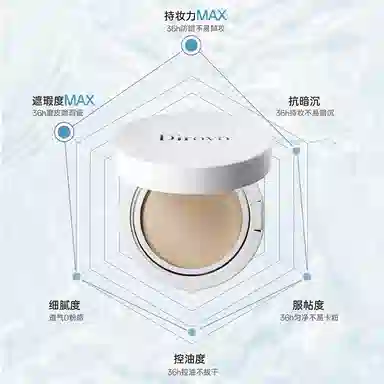 蒂洛薇 定妆细腻水散粉 遮瑕持久气垫干皮粉底液彩妆体验装 控油易上色自然防水彩妆无瑕不晕染清透气色