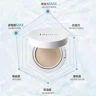 蒂洛薇 水晶遮瑕持久气垫干皮粉底液 提亮肤色粉膏彩妆体验装 控油易上色自然防水彩妆持久不晕染不脱妆清透服帖不卡粉滋润