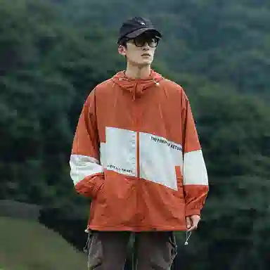 时尚休闲拼接印花款式防晒服 男女同款