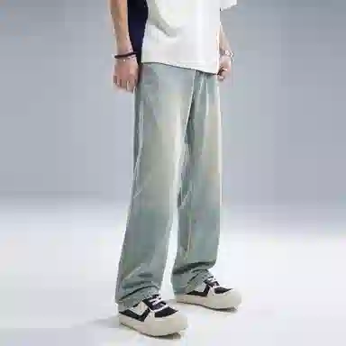 FAIRWHALE Straight Jeans Light Blue