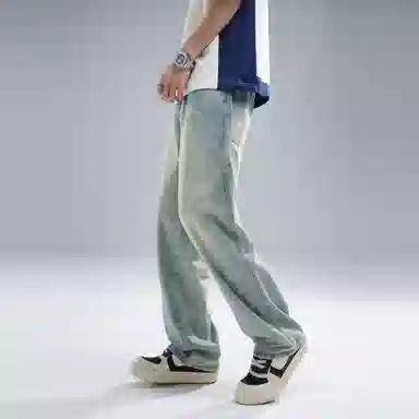 FAIRWHALE Straight Jeans Light Blue