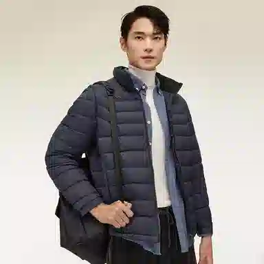 红豆 轻便立领保暖轻薄羽绒服 男款