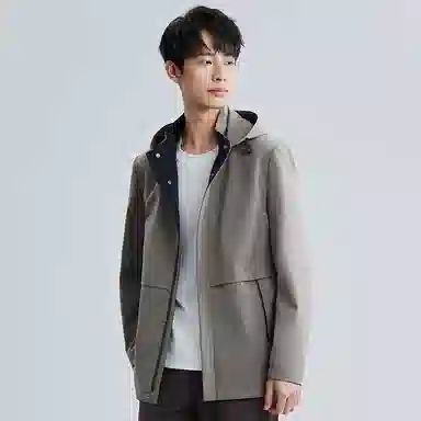 红豆 连帽可脱卸秋户外防风商务休闲夹克外套 男款
