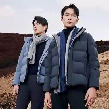 红豆 时尚舒暖鹅绒羽绒服 男款