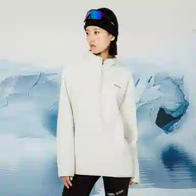 企鹅 立领半开襟加厚保暖防静电摇粒绒抓绒卫衣 男女同款