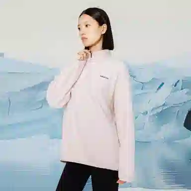 企鹅 立领半开襟加厚保暖防静电摇粒绒抓绒卫衣 男女同款