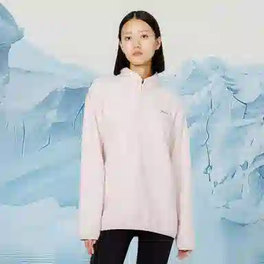 企鹅 立领半开襟加厚保暖防静电摇粒绒抓绒卫衣 男女同款