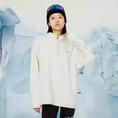 企鹅 立领半开襟加厚保暖防静电摇粒绒抓绒卫衣 男女同款