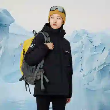 企鹅 户外拼色热能保暖防风工装派克加厚羽绒服 男女同款