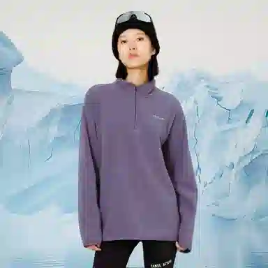 企鹅 立领半开襟加厚保暖防静电摇粒绒抓绒卫衣 男女同款