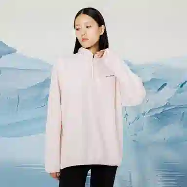 企鹅 立领半开襟加厚保暖防静电摇粒绒抓绒卫衣 男女同款