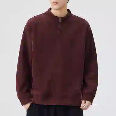 前进牛 宽松适中半高领卫衣 男款