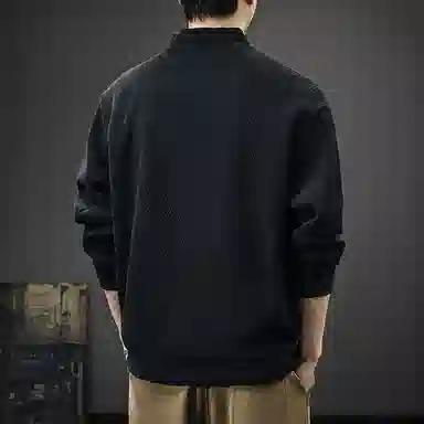 前进牛 宽松适中半高领卫衣 男款