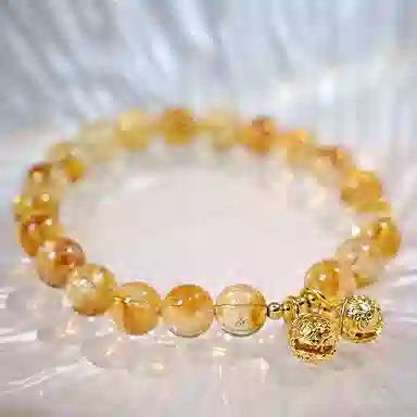 嘉福莱 风铃灿灿 一步一响 精致轻奢小众高级感 爆闪显白通勤百搭 纳福本命年好运连连 琉璃 手串 女款