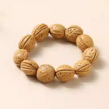 嘉福莱 小土豆 简约复古文玩盘串 素串佛珠小众民族风 桃核 手串 男女同款情侣款