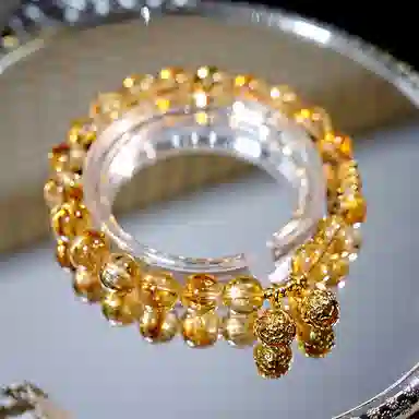 嘉福莱 风铃灿灿 一步一响 精致轻奢小众高级感 爆闪显白通勤百搭 纳福本命年好运连连 琉璃 手串 女款