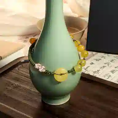 嘉福莱 花香满园系列 守护花神 平安喜乐四季见喜 清冷精致温柔 小众国风原创设计 琉璃 手链 女款