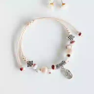 嘉福莱 精致国风小众 寓意满满五福临门 新中式百搭国潮 年年有余#好运 琉璃 手链 男女同款情侣款