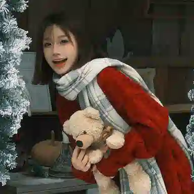 雅鹿 高级感仿羊绒条纹格子保暖加厚柔软显白两用披肩 秋冬小清新防寒护颈学生百搭毛绒围脖 聚酯纤维 绒线围巾 男女同款情侣款 礼盒装