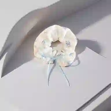 前方大荒野 蝴蝶结小猫大肠圈萌趣猫咪清新文雅温柔迷人少女心精致小巧日常百搭扎马尾#好运 棉麻 发圈 女款