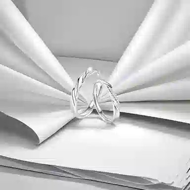 前方大荒野 恋爱频率对戒甜蜜示爱温柔相伴浪漫迷人精致小巧时尚小众设计轻奢高级感独特气质时髦开口 钛钢 戒指 男女同款情侣款