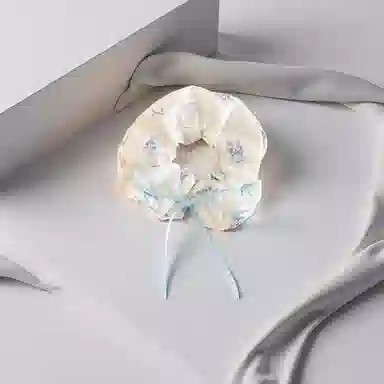 前方大荒野 蝴蝶结小猫大肠圈萌趣猫咪清新文雅温柔迷人少女心精致小巧日常百搭扎马尾#好运 棉麻 发圈 女款