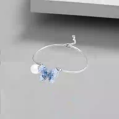 前方大荒野 渐变蝴蝶森系小清新精致优雅甜美迷人轻奢氛围感独特气质日常通勤百搭时髦小众设计 钛钢 手链 女款