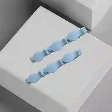 前方大荒野 双层编发一字夹鸭嘴夹前额碎发侧边夹简约清新时尚甜美可爱时髦刘海夹 亚克力/树脂 蓝色发夹 女款