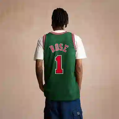 Mitchell & Ness NBA 08-09 Chicago Bulls Rose 1 Jersey Green