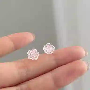 SUYG Mini Camellia Stud Earrings
