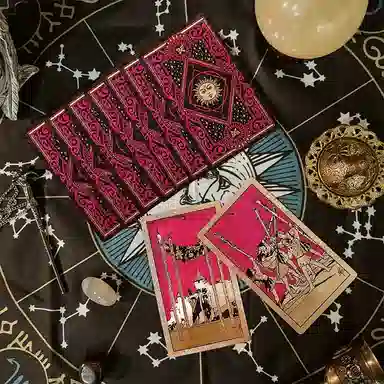 喜顽童 经典塔罗牌太阳红防水卡牌游戏命运塔罗 扑克/德州/掼蛋/花切