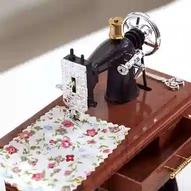 喜顽童 欧式复古缝纫机摆件 生活场景
